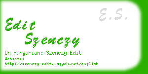 edit szenczy business card